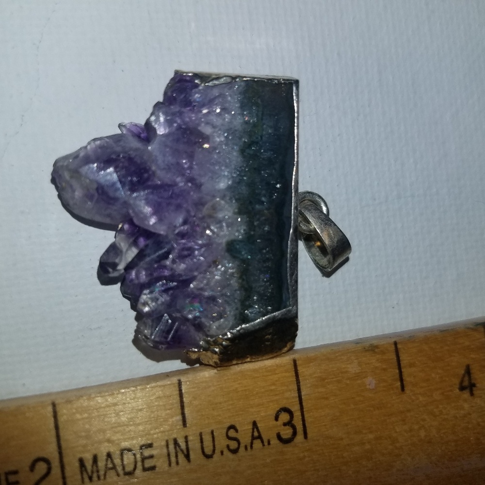 Genuine amethyst necklace .925